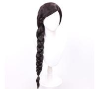 TRIXES Long Black Braided Wig - Plaited Fancy Dress Costume Accessory | Synthetic Long Plait Hairpiece for Character Costumes - Ideal for Cosplay, Halloween, Theatres, Festivals & More