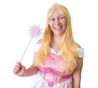 TRIXES Long Wavy Blonde Wig - Fancy Dress Costume & Cosplay Accessory | Hollywood Style Synthetic Hairpiece with Flowing Waves - Ideal for Halloween, Characters, Theatre, Themed Parties & More