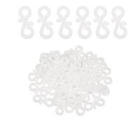TRIXES Mini Plastic Gutter Hooks 100 Pack - for Outdoor or Hanging Christmas Lights - Cable Hanging Gutter Clips