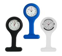 TRIXES Nurse Watch Fob 3-Pack, Navy, Black & White - Pin Clasp