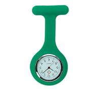 TRIXES Nurses Fob Watch - Bright Green Silicone Strap with White Clock Face | Designed for Care Professionals