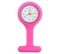TRIXES Nurses Fob Watch - Dark Pink Silicone Strap with White Clock Face | Designed for Care Professionals - Accessory for Doctors, Vets, Dentists and More - Removable Movement for Easy Cleaning