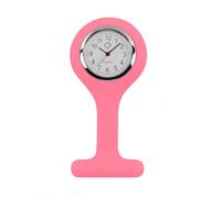 TRIXES Nurses Watch Fob, Bubblegum Pink Strap with Removable Pin Clasp | Ideal for Clinical Environments & Hospitality Workers, Infection control - Accurate time keeping, Silicone Construction