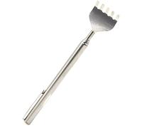 TRIXES Portable Stainless Steel Extendable Back Scratcher - Compact Extending Pocket Fork 18cm-50cm Telescopic Long Reach Tool for Scratching Against Itching
