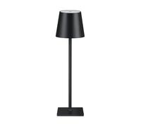 TRIXES Rechargeable Bistro Table Lamp - Portable - Black - 8Hr Battery