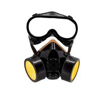 TRIXES Respirator Gas Mask with Goggles - Fancy Dress Accessory for Construction Worker Industrial Scientist Halloween Cosplay Outfit - Adult Size