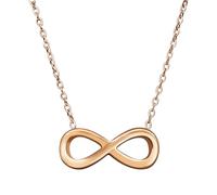 TRIXES Rose Gold Tone Infinity Necklace on 45cm Chain in Velvet Gift Box
