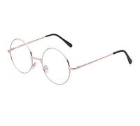 TRIXES Round Glasses Unisex Copper - Beatles Retro Sixties Style Clear Lens - Round Wire Costume G lasses Accessories for Dress Up - Classic Vintage Design Spectacles
