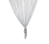 TRIXES Silver Dew Drop String Curtain 90 x 200 cm - Glitter Threads