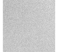 TRIXES Silver Glitter Permanent Adhesive Vinyl - Self Adhesive Peel Paper Backing - 135cm x 44cm Sticky Back Roll - for Crafting, Upcycling Furniture & More - Cut to Size