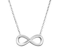 TRIXES Silver Tone Infinity Necklace on 45cm Chain in Velvet Gift Box