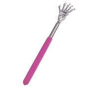 TRIXES Skeleton Hand Back Scratcher - Extendable Telescopic Handle - Stainless Steel - Back & Body Massager - Head Scratcher - Cool Gadget - Funny (Pink)