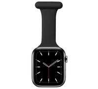 TRIXES Smart Watch Fob Holder - Silicone Nurse Watch Attachment Black