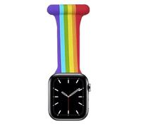 TRIXES Smart Watch Fob - Silicone Nurses Watch Fob - Compatible with Apple Watch Devices - Pin Clasp