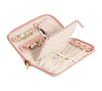 TRIXES Travel Jewellery Wallet, Pink - Vegan Leather
