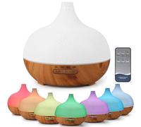 TRIXES Ultrasonic Aromatherapy Essential Oil Diffuser, 300ML Capacity | Decorative Gifts for the Home - Auto Shut-Off, 4 Timer Settings - 14 Colour Modes for Relaxation and Meditation - Mindfulness