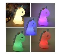 TRIXES Unicorn Night Light for Kids, Cute Silicone Nursery Night Light - Colour Changing Dimmable LED Squishy Unicorn Lamp Rechargeable Bedside Touch Lamp