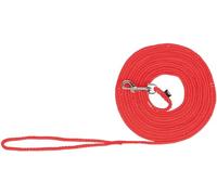 Trixie 19773 Set Line, 15 m/5 mm, Red | LONG LEAD FOR SAFE FREEDOM - For small to medium dogs, heavy duty webbing with sturdy carabiner