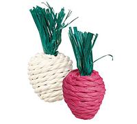 Trixie Set of Straw Toys for Small Animals - Radish - Pack of 2