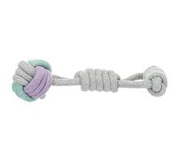 TRIXIE 32813 Junior Knot Ball on Rope 4oz | For tug and war together: strengthens the bond and keeps the dog actively occupied in daily play
