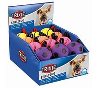 TRIXIE 3459 Neon Balls with Cord Soft Rubber 6 x 30 cm Pack of 24