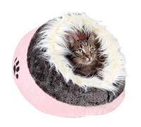 Trixie 36301 Minou Cuddly Cave Pink/Grey Cat Bed- 35 x 26 x 41 cm