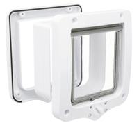 Trixie 4-Way Cat Flap with Tunnel - White Cat Flap