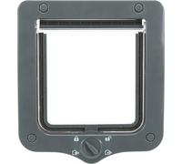 TRIXIE 4-Way Cat Flap Door White Free Pass House Cat and Dog Pet Supplies