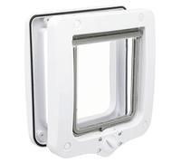 TRIXIE 4-Way Cat Flap Door White Free Pass House Cat and Dog Pet Supplies