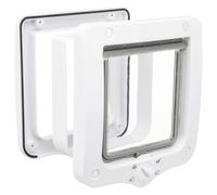 Trixie 4-Way Cat Flap with Tunnel - White Cat Flap