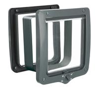 TRIXIE 4-Way Cat Flap with Tunnel, Grey, 660 g