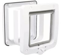 TRIXIE 4-Way Cat Flap with Tunnel, White, 578 g