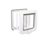 TRIXIE 4-Way Cat Flap with Tunnel, White, 578 g