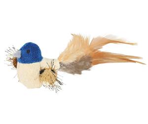 TRIXIE 4011905457659 Cat Toy Plush Bird Tail 8 cm Assorted Colours