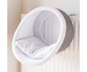 Trixie 43144 Hanging Basket for Radiators, Round, Diameter 38 x 34 cm, White/Grey