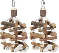 TRIXIE 5886 Natural Living Tower with Ropes 34 cm (Pack of 2)