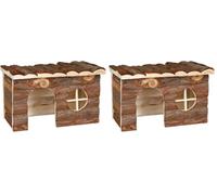 Trixie 62182 Natural Living Jerrik Log House 28 × 16 × 18 cm, Brown (Pack of 2)