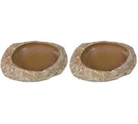 Trixie 76180 Reptile water and food bowl,Beige,6 x 1.5 x 4.5 cm (Pack of 2)
