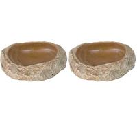 Trixie 76181 Water and food bowl, reptile 11 × 2.5 × 7 cm (Pack of 2)