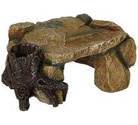 Trixie 8847 Rock Plateau with Tree Trunk Aquarium Decoration 25 cm,Brown