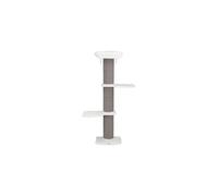 Trixie Acadia Gray/White Designer Wall Mounted Cat Tower, with Oversized Scratching Post, Three Platforms, Removable Bed, Brackets Included, whit