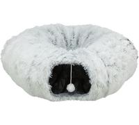 TRIXIE Adjustable Cat Tunnel Harvey, Ø 25 × 160 Cm Grey, Donut-Shaped Cat Bed For Play And Discovery - 42983