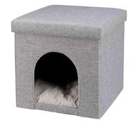 Trixie Cuddle Cave Alois Gray 38X40X38Cm Foldable With Reversible Cushion Plush