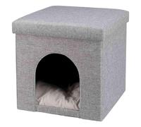 TRIXIE Alois Cat Cave - foldable cat house with removable padded cover & storage compartment - padded plush cushion, load capacity up to 20 kg, 38 ?