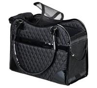 TRIXIE dog bag Amina - opens from top and front - integrated short leash - outside pockets - up to 5 kg - 18 x 29 x 37 cm - black - 36244