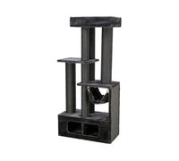 TRIXIE Antonio Cat Scratching Post with Cave & Hammock - 167 cm, Anthracite | Durable sisal scratching surfaces and soft pads - provides scratching fun, play and relaxed retreat for cats