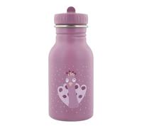 Trixie Baby Stainless Steel Drinking Bottle, 350ml/500ml, leak-proof, with carrying cord, slim shape for little hands, shatterproof, from 3 years (Mrs Peacock, 350ml)