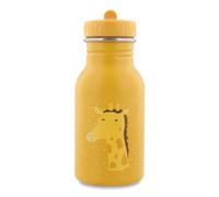 Trixie Baby stainless steel drinking bottle, 350ml/500ml, leak-proof, with carrying cord, slim shape for little hands, shatterproof, from 3 years (Mr Giraffe, 350ml)