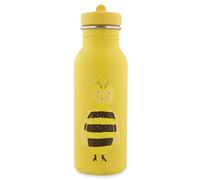 Trixie Baby stainless steel drinking bottle, 350ml/500ml, leak-proof, with carrying cord, slim shape for little hands, shatterproof, from 3 years (Mrs Bumblebee, 500ml)