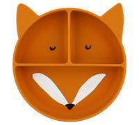 Trixie Baby Trixie 96-4XX Silicone Plate with Suction Cup and Compartments for Babies and Children (Mr. Fox (Fox)), 96-4XX